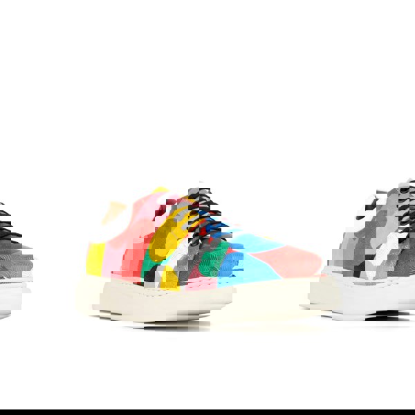 Embassy London Sun City - Groovy - Men's white sole trainer in eye catching soft leather