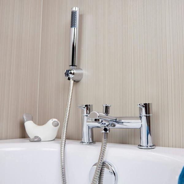 Flode Runn | Bath Shower Mixer | Including Handset and Holder | Chrome