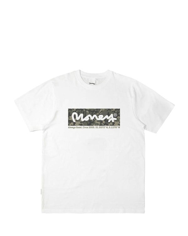 Money Digi Camo Tee - White