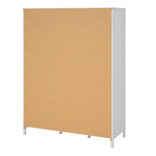 Wyld Haus Gossmere White Wardrobe 3 Doors 2 Drawers
