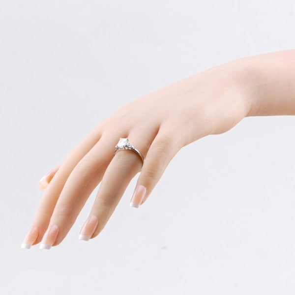 T. H. Baker Platinum Certified 0.96ct Multi Cut Diamond Three Stone Ring RN11731