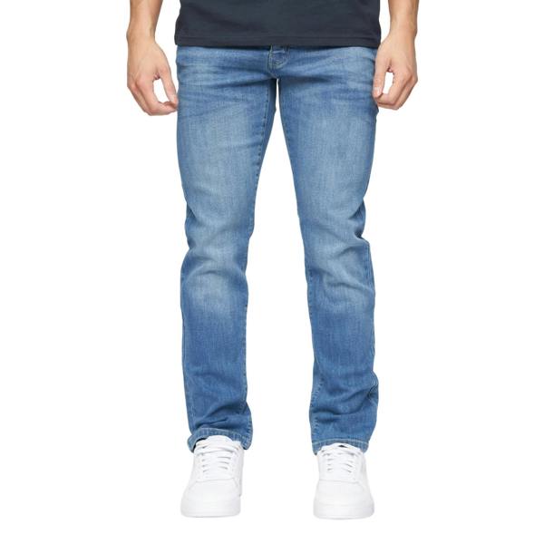 Crosshatch Mens Farrowed Stretch Jeans - Stone Wash - 