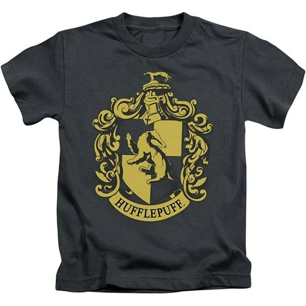 Harry Potter Girls Hufflepuff Cotton T-Shirt - Black