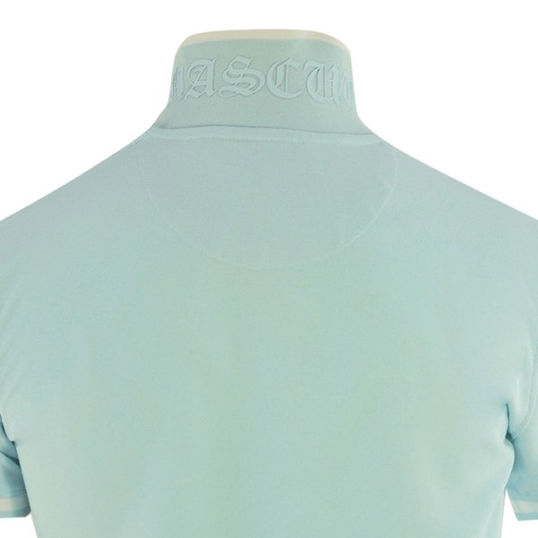 Aquascutum AQ 1851 Embroidered Tipped Polo Shirt - Light Blue