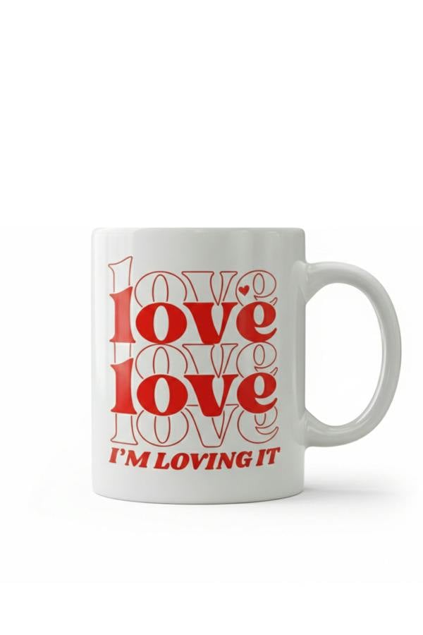 Dyzi Love Typography Printed Ceramic Mug 330ml Valentine’s Day Gift