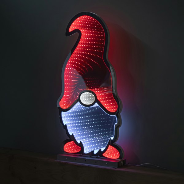 Samuel Alexander 60cm Light up Christmas Gonk in Red Hat Infinity Decoration with LEDs