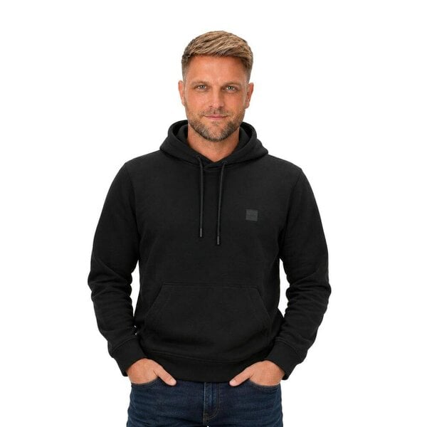 BOSS Wetalk Logo Patch Hoodie Black