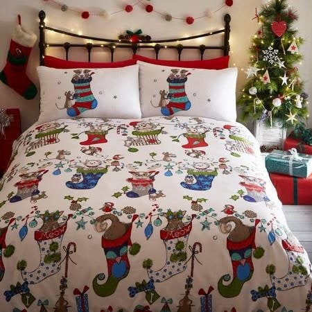 Portfolio Home Christmas Pets Duvet Cover Set