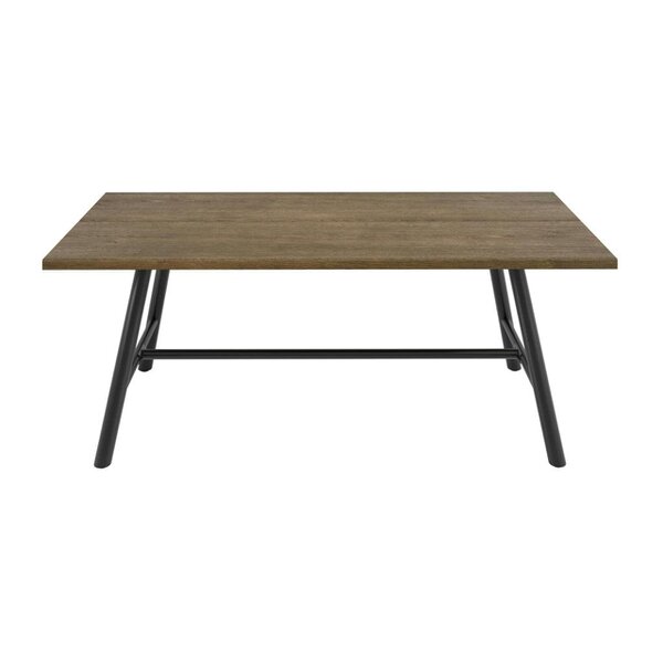 Wyld Haus Northmere Coffee Grain Wood Effect and Black Metal Dining Table