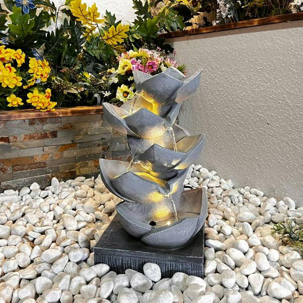Tranquillity Water Features Lotus Leaf Contemporary Water Feature