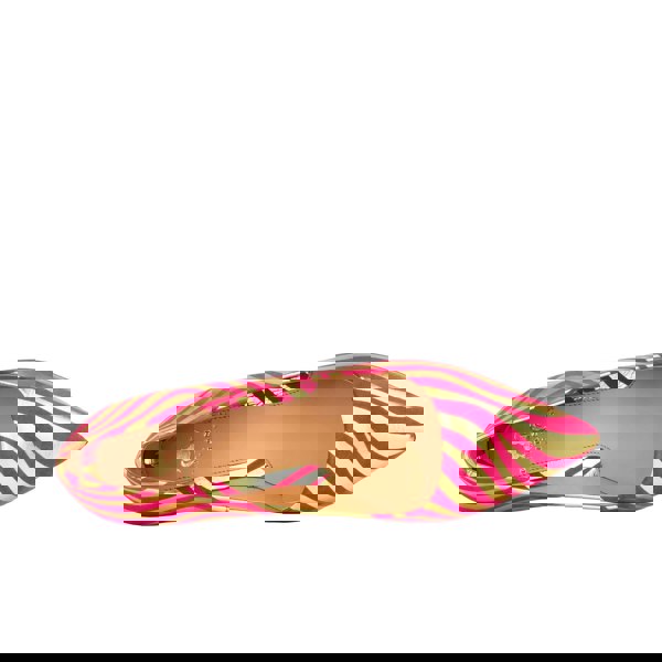 Embassy London Sophia Hollywood - Pink & Gold Stripes - Women’s gold foil zebra stripe Pointed Pump