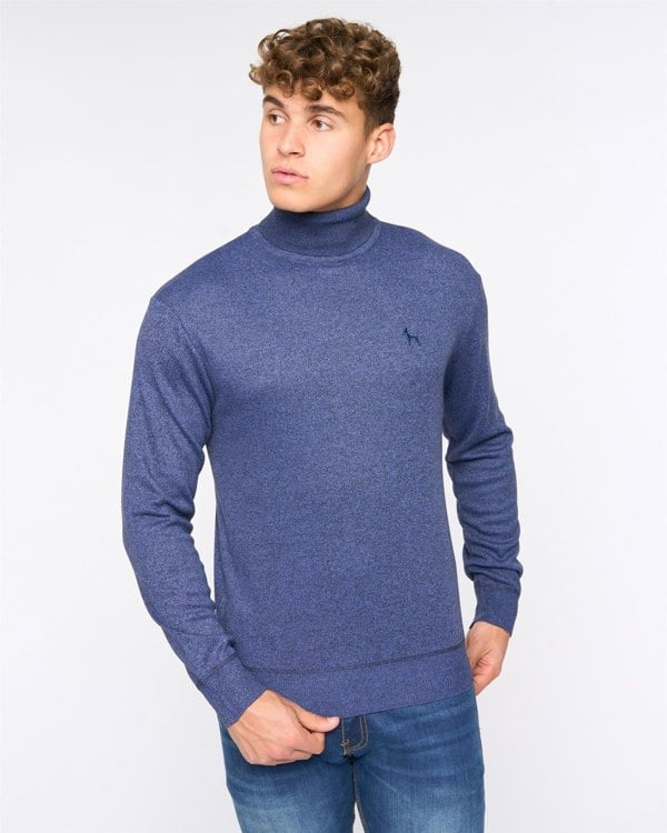 Bewley & Ritch Cliveden Turtle Neck Knit - Denim Marl