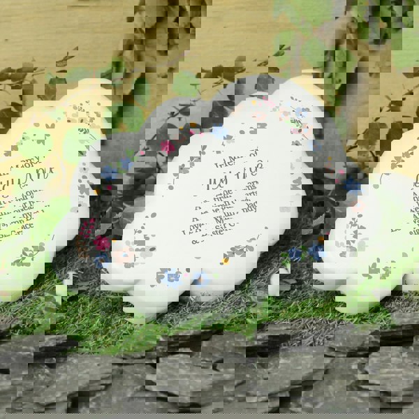 Personalised Memento Company Personalised Floral Resin Memorial Cloud