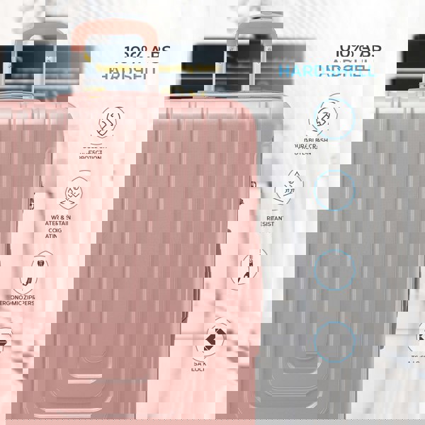 Flight Knight Large 30" Hard Shell Check in Suitcase 8 Spinner Wheels Hold Luggage