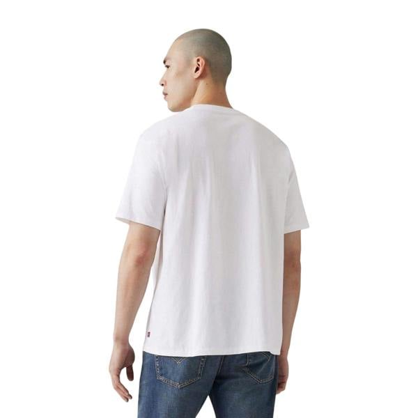 Levis Mens Lettering Cotton Tab Detail T-Shirt - White - 