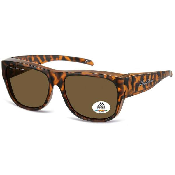 Montana Fit Over Glasses Sunglasses FO10 D Matte Tortoise Brown Polarized