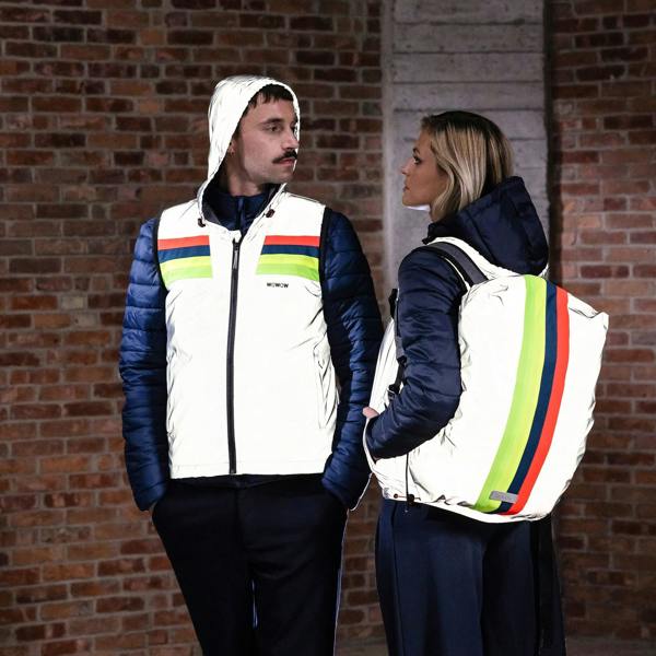 WOWOW Mens Ladies Full Reflective Cycling Jacket High Visibility Sport Jacket