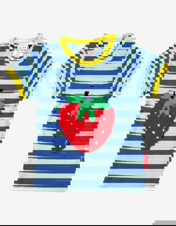 Organic Strawberry Applique T-Shirt - Toby Tiger UK Retail