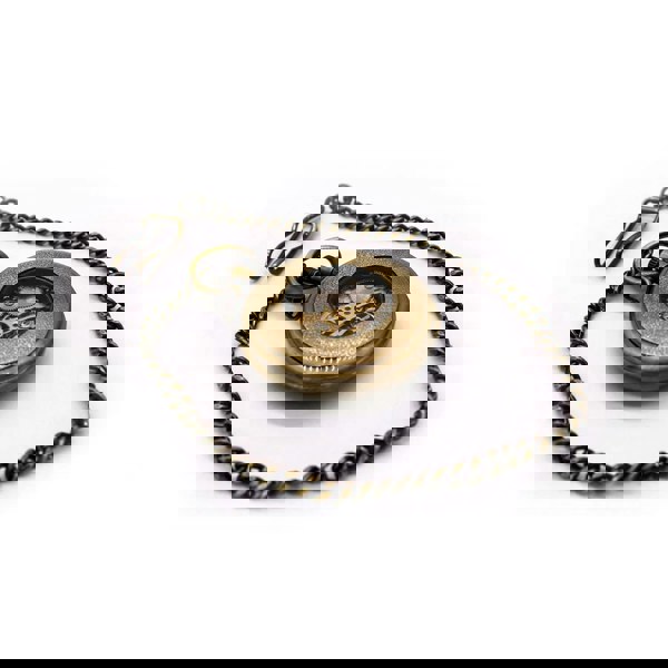 TruClothing Mechanical Skeleton Open Face Antique Pocket Watch