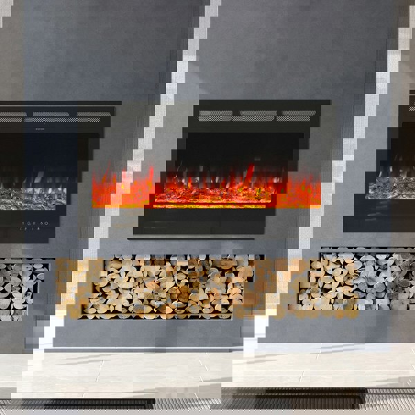 40 Inch Inset Fireplaces 5120 BTU Wall-Mounted Electric Fireplace 9 LED Flame Colours