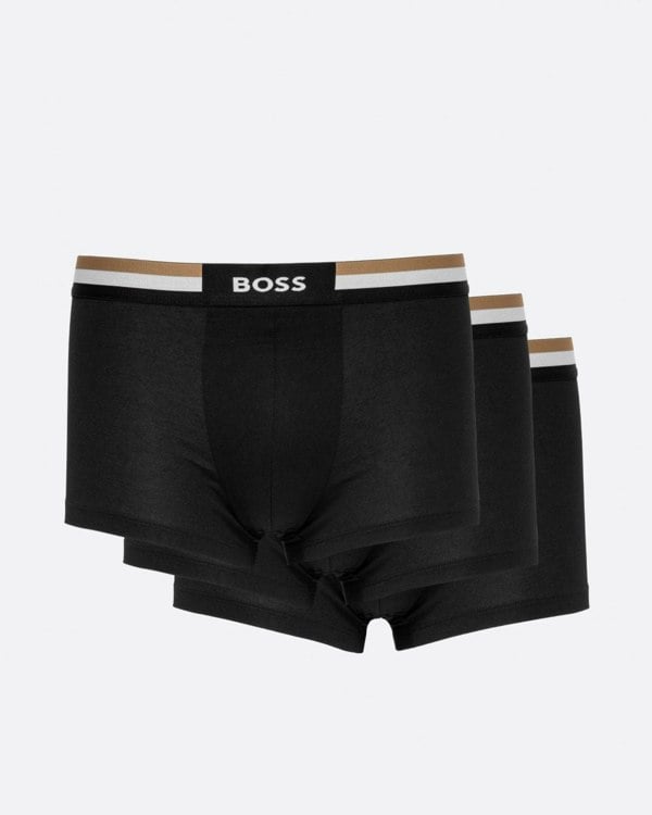 BOSS Orange BOSS Orange Motion Mens 3 Pack Cotton-Blend Trunks with Signature Waistbands 
