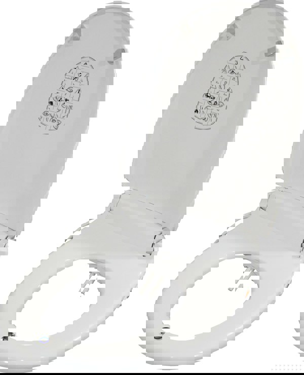 Aidapt Toilet Seat with Bidet Cleaning featuring a Warm Air Dryer Night Light and Heated Seat Round