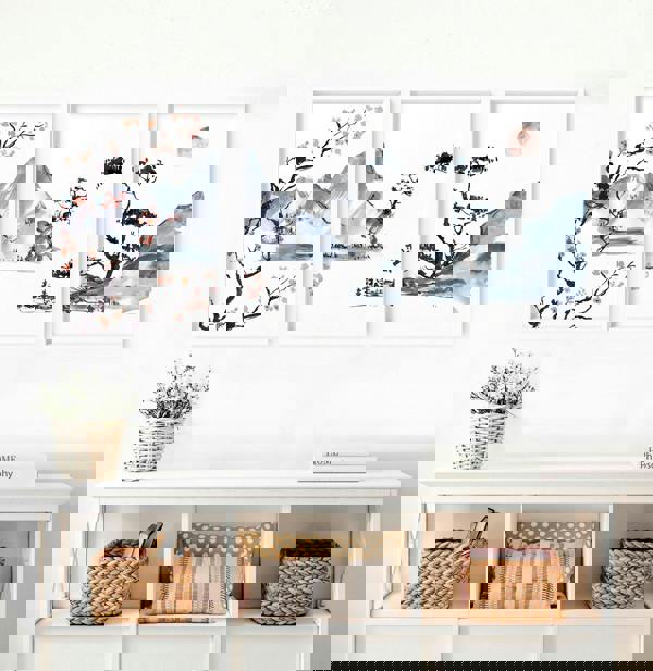 Japanese cherry blossom tree | set of 3 framed wall art