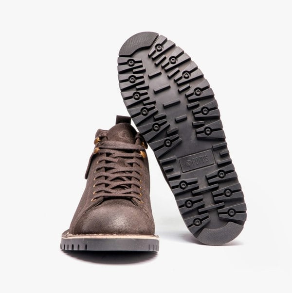 Popps 1961 MOD Mens Suede Boots Brown
