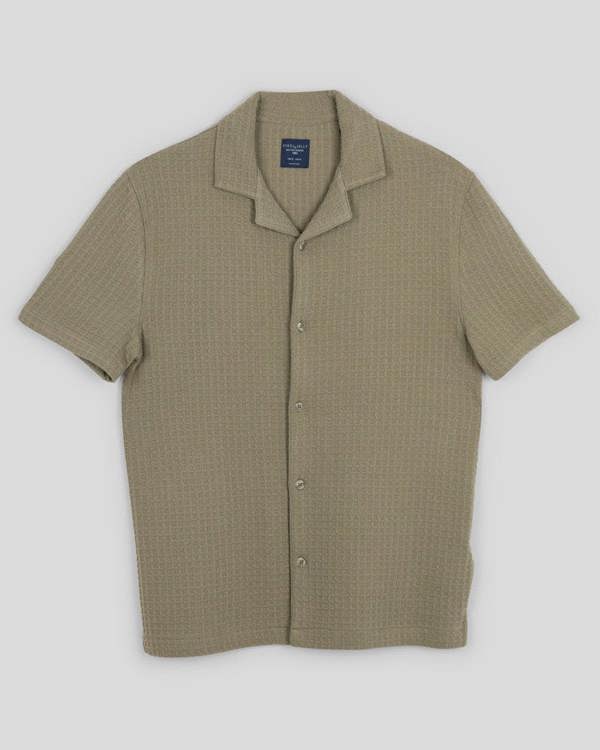 Steel & Jelly Leyton - Check Texture Jersey Short Sleeve Shirt