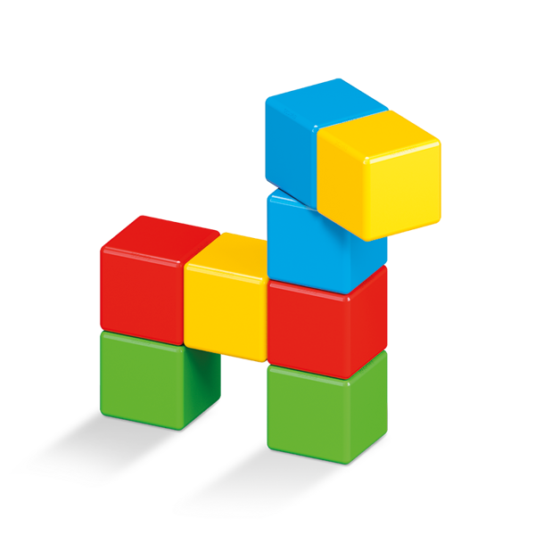 Geomag Magicube Green Line -  8 Multicoloured Magnetic Cubes