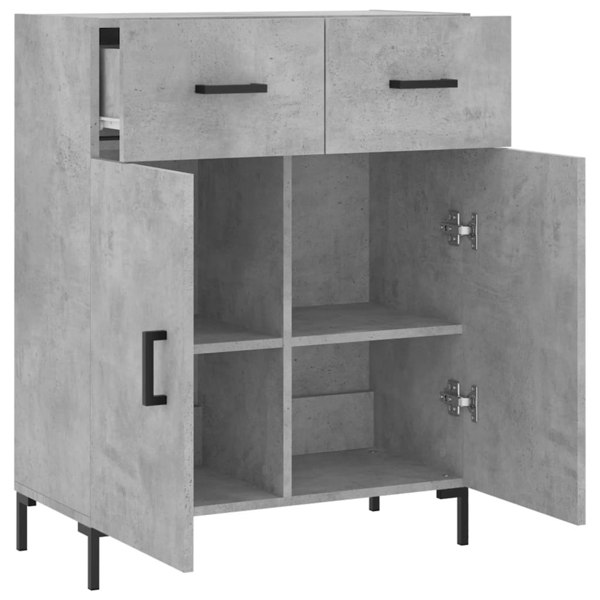 Berkfield Sideboard Concrete Grey 69.5x34x90 cm Engineered Wood