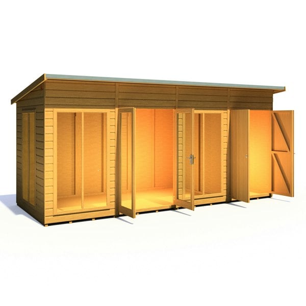Shire Lela 16x6 Multiroom Summerhouse and Storage Shed - Best Shed