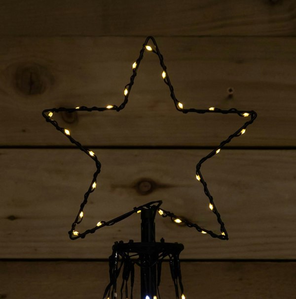 Samuel Alexander 1.4m Light up Christmas Pyramid Cone Tree with 308 White & Warm White LEDs
