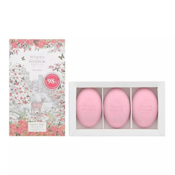 Woods of Windsor True Rose Soap 3 Pieces