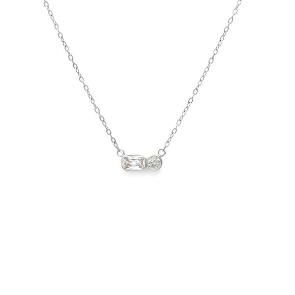 Say It With April Diamond Birthstone Necklace - Silver Plated