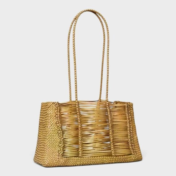 Tory Burch Hand-Woven Tote Bag Biscotti