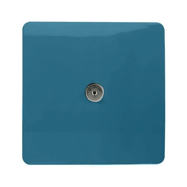 Trendi Switch 1 Gang Female Co-Axial Television Socket in Midnight Blue