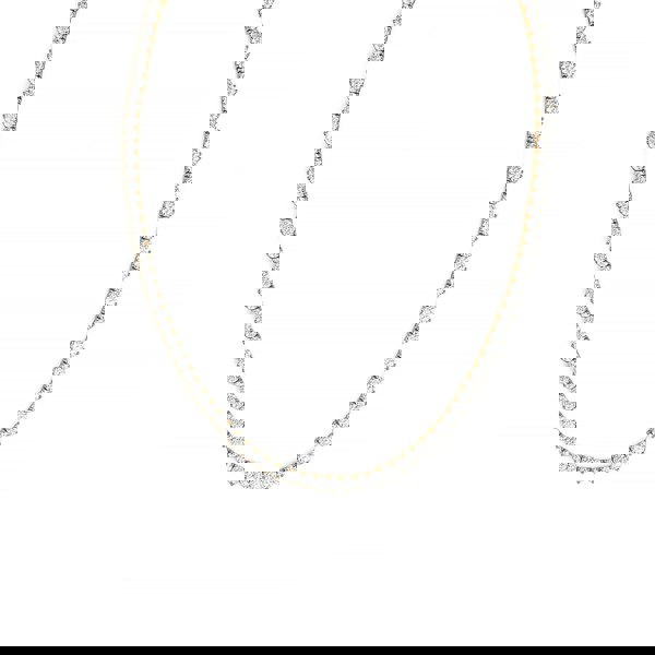 Say It With Heart Tennis Necklace - Yellow Gold Plated