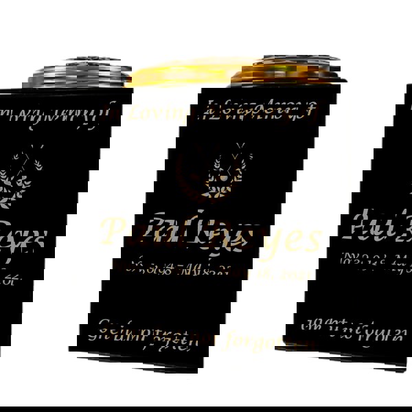 Memorials Direct Granite Memorial Vase- Solid Granite – Free Personalised Gold Engraving, Golf Design – Includes Metal Flower Pot Insert