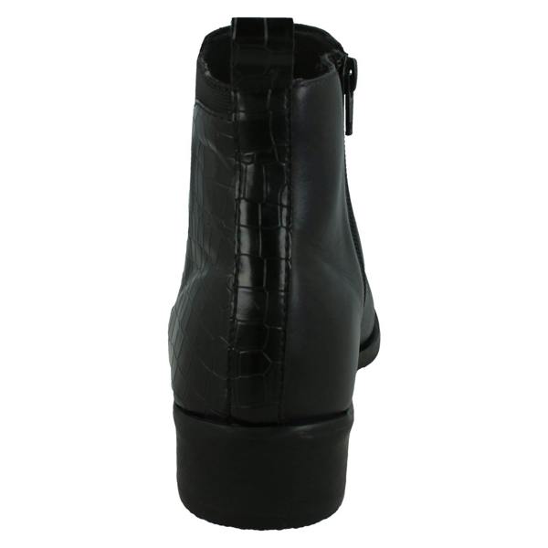 Leather Collection Ladies Leather Collection Zip Up Chelsea Boots F51174