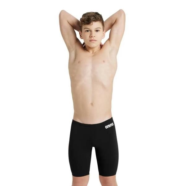 Arena Boys Team Solid black swim briefs with white logo