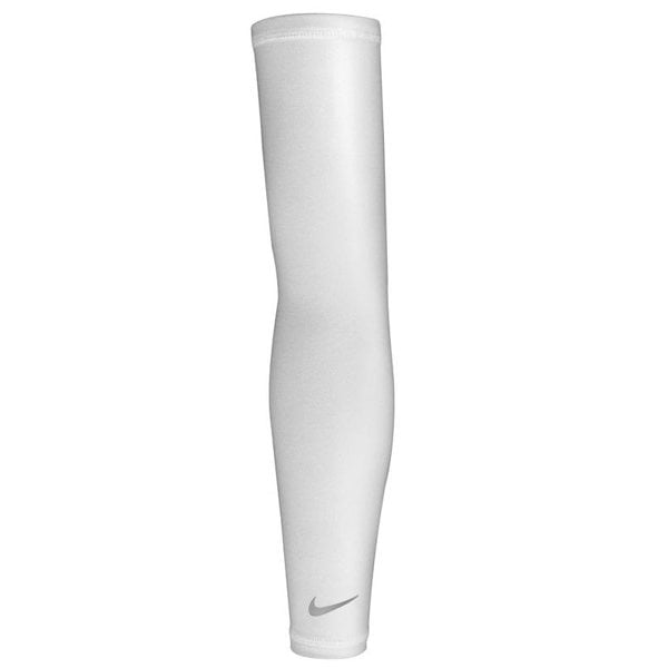 Nike Unisex Adult Dri-FIT UV Protection Running Arm Sleeves - White