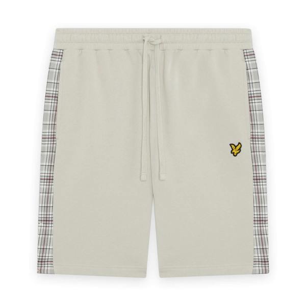 Lyle & Scott Check Panelled Sweat Shorts Cove