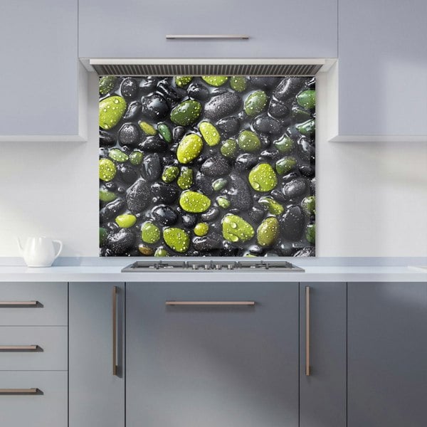 Warren Reed - Designer Emerald and Onyx Pebble Design Kitchen Splashback