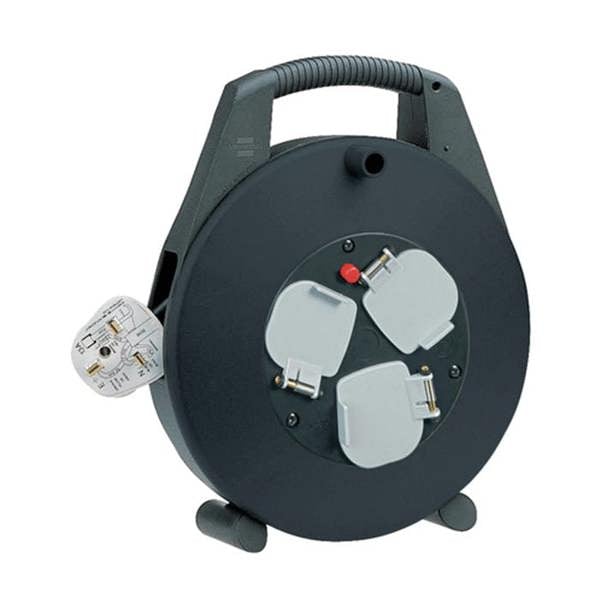 Brennenstuhl 3-Way Cable Reel 10 Metre Heavy Duty Cable - Cassette Reel 13A / 240V