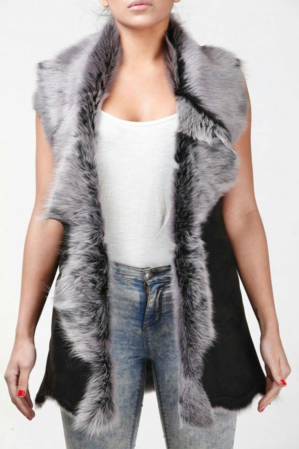 Infinity Leather Women's Toscana Sheepskin Long Gilet-Sorocaba