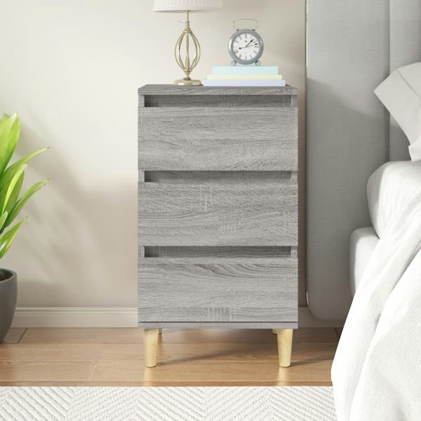 Berkfield Bedside Cabinet Grey Sonoma 40x35x70 cm Engineered Wood
