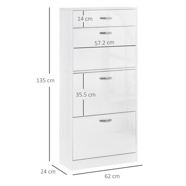 Flip-down Shoe Cabinet