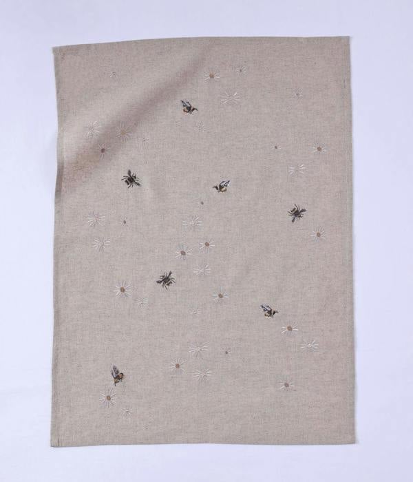 M.M Linen Daisy Bee Tea Towel
