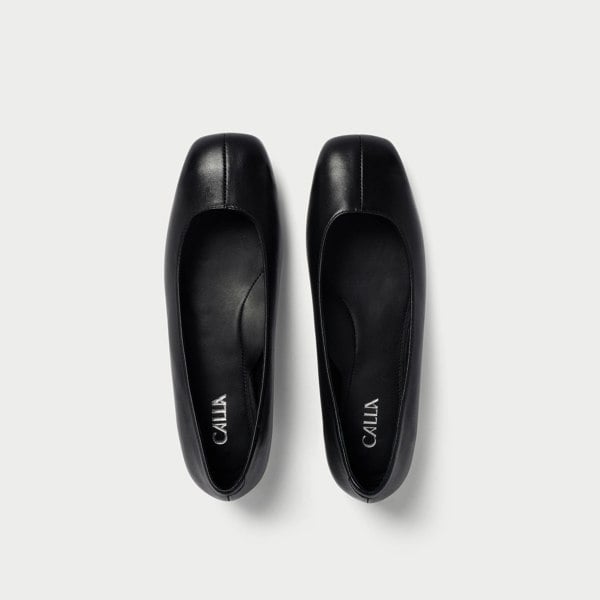 Calla Lucinda Flat Shoes for Bunions & Wide Feet - Black Leather